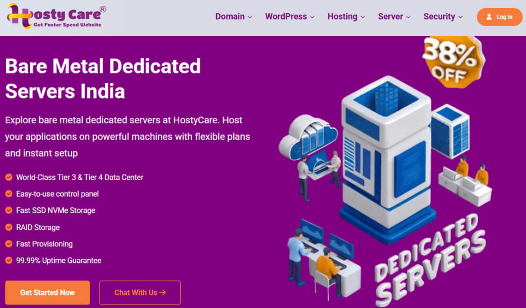 HostyCare Dedicated Server India
