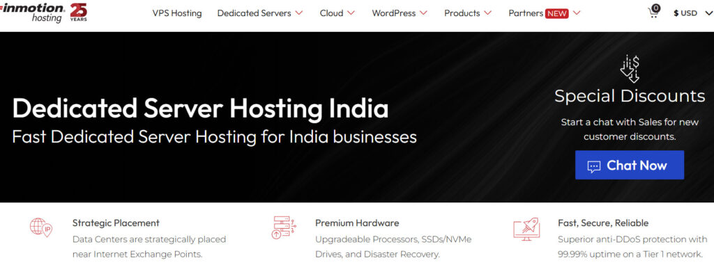 InMotion Hosting Dedicated Server India