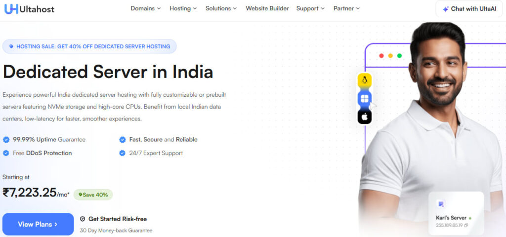 UltaHost Dedicated Server India