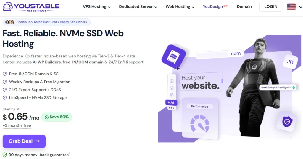 YouStable Home Page