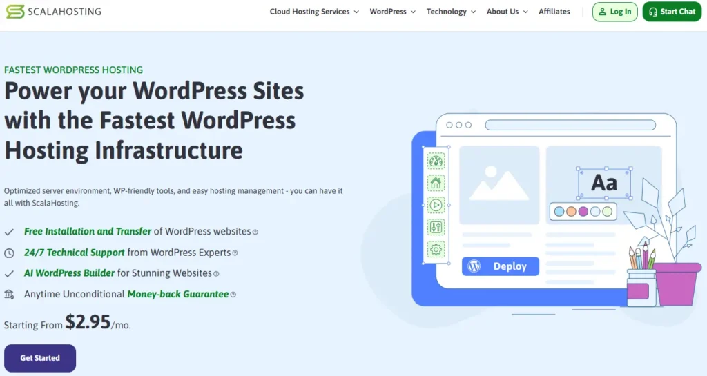 ScalaHosting Home Page