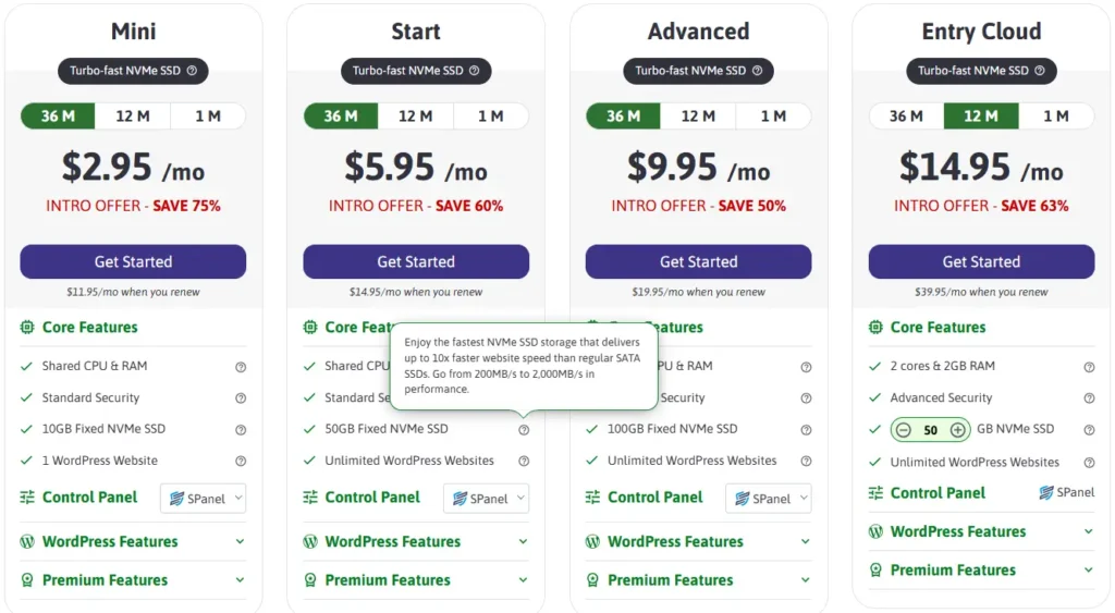 ScalaHosting Plans & Price