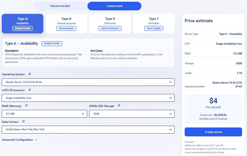 Kamatera Plans & Price