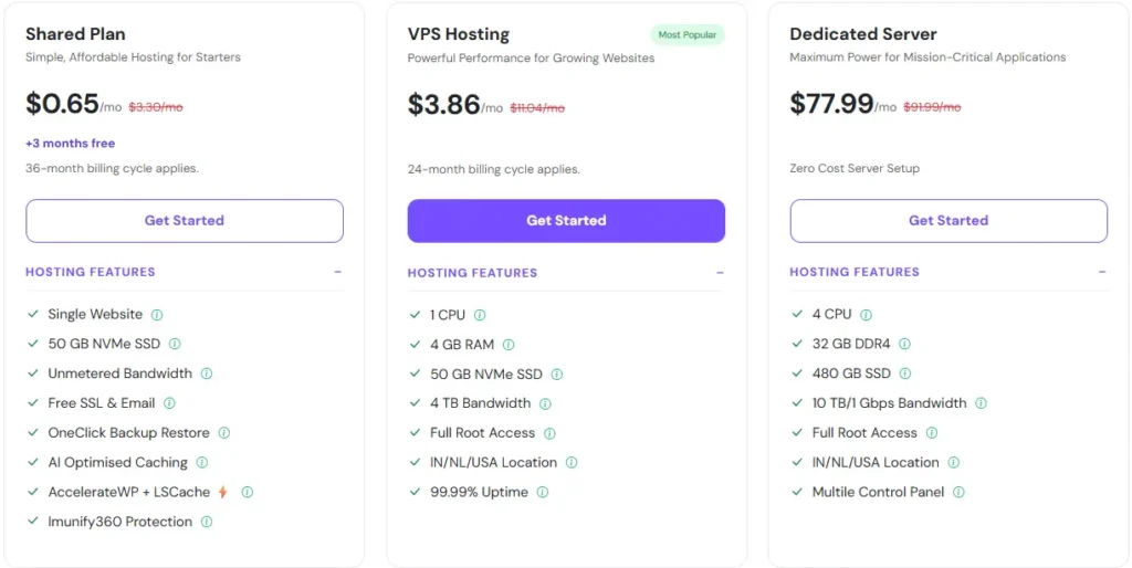 YouStable Plans & Price