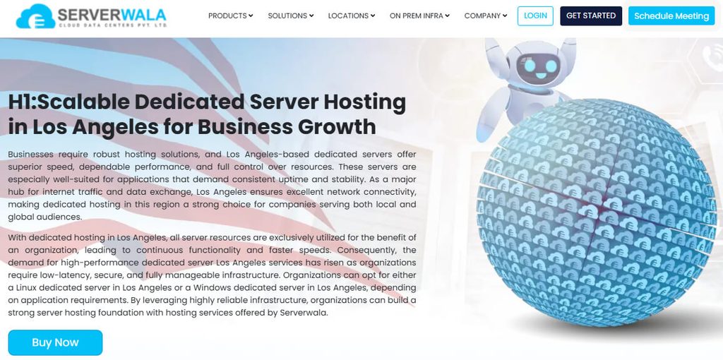 ServerWala Dedicated Server in Los Angeles
