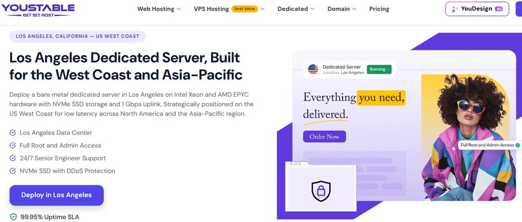 YouStable Dedicated Server in Los Angeles